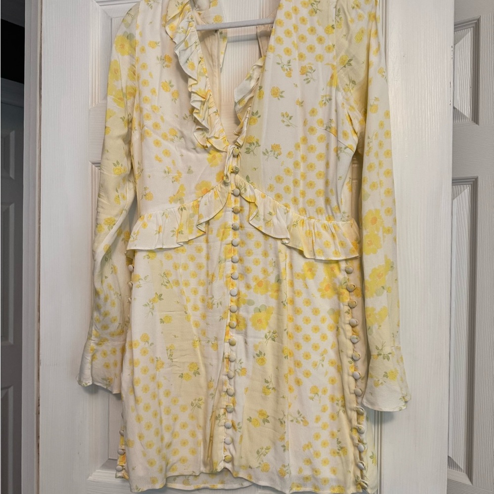 Sabo Skirt Yellow Floral Mini Dress